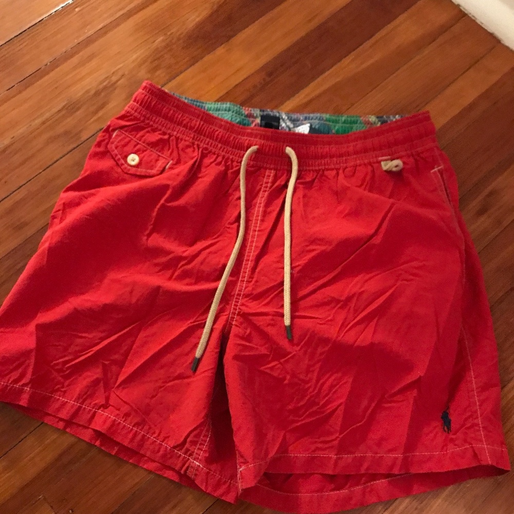 Orange Polo Swim Trunks